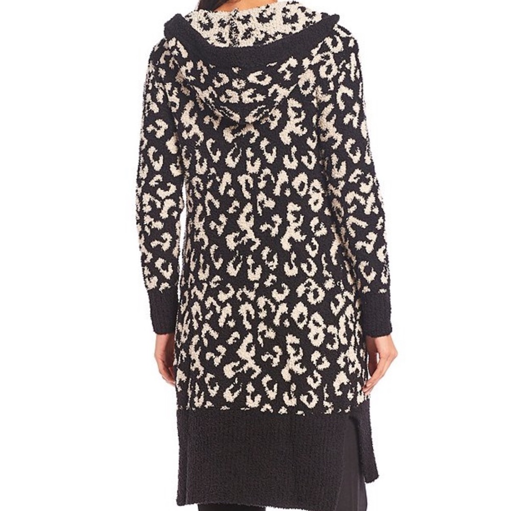 Ugg Judith Sweater Knit Leopard Hooded Cardigan - Picture 2 of 7